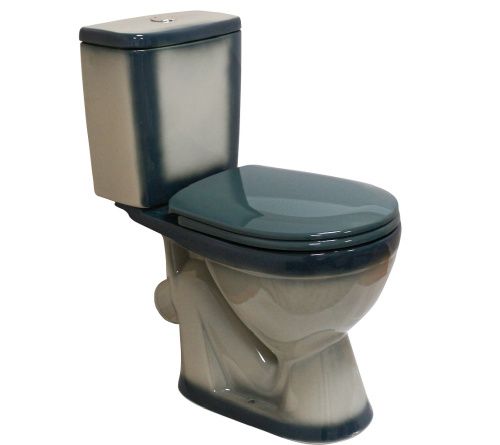 Унитаз-компакт напольный с бачком Rosa Лира Вн УнЗ10 зеленый с сиденьем каскадный смыв
