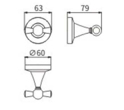 Крючок CeramaLux Luxury 57501 - фото 2