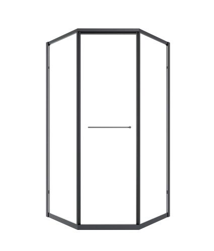 Душевой уголок Timo T35R 100х100 стекло прозрачное профиль черный без поддона