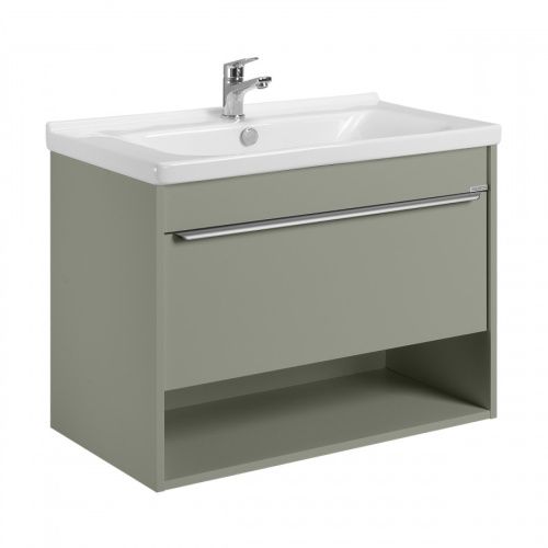 Тумба под раковину Aquaton Хоуп 1A287301HP9D0 78х44х56 подвесная цвет хаки