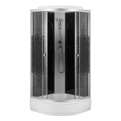 Душевая кабина Loranto CS-1000-25ТМ/М 100х100 четверть круга с крышей ориентация универсальная