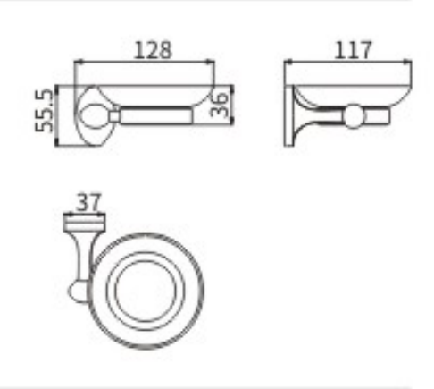 Мыльница CeramaLux Bell 53504 - фото 2