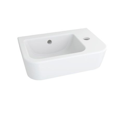 Раковина из сантехнического фарфора Lavinia Boho One 33310001R 37х25 подвесная цвет белый глянцевый 1 отверстие под смеситель