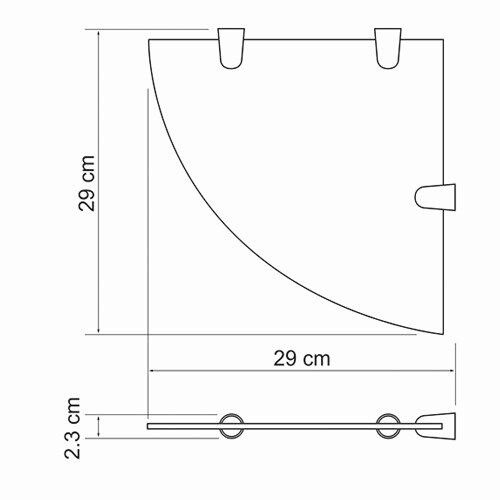 Полка в ванную комнату WasserKRAFT 533 - фото 4