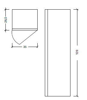 Шкаф-пенал Armadi Art NeoArt 834-DB 35х35х145 подвесной цвет коричневый - фото 2