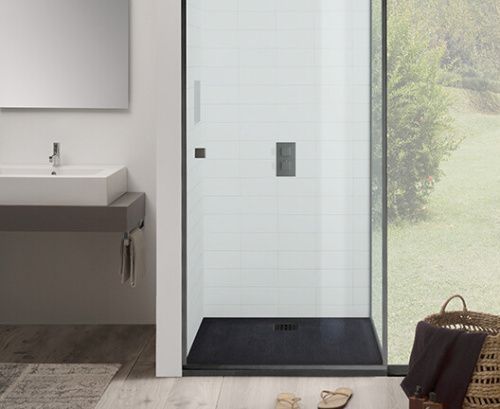 Душевой поддон Globo DOCCIAPIETRA DP09090504 90х90 искусственный камень черный