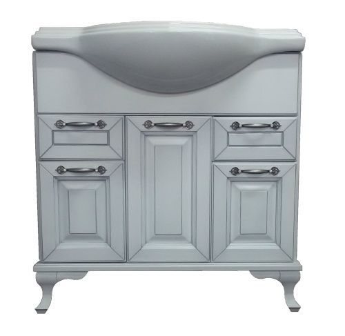 Тумба под раковину Loranto Пандора CS00032412 80х34х86 напольная цвет белый