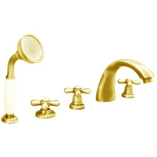 Смеситель RavSlezak MK169.5PZ на борт ванны золото