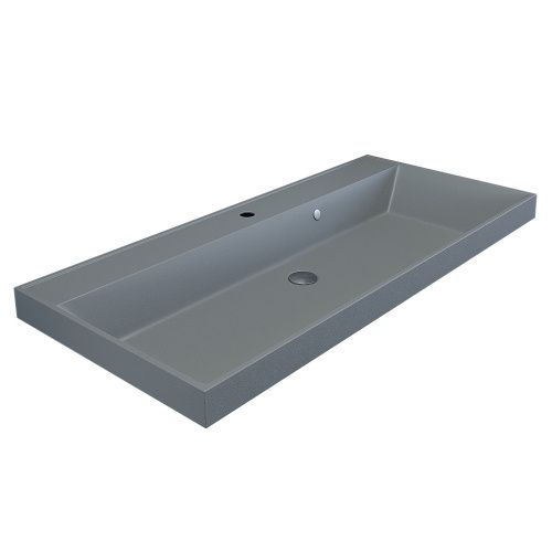 Раковина кварцевая Uperwood Classic Quartz 293020638 100х45 полувстраиваемая цвет серый