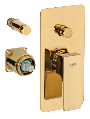 Смеситель для душа Remer Absolute AU09KBDO встраиваемый в стену золото