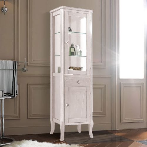 Шкаф-пенал Kerasan Retro 731530-dx 47х34х160 цвет белый матовый