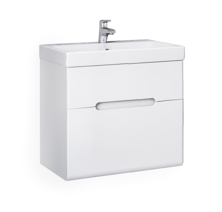 Тумба под раковину Jorno MODUO SLIM Mod.01.50/P/W 50х35х47 подвесная цвет белый