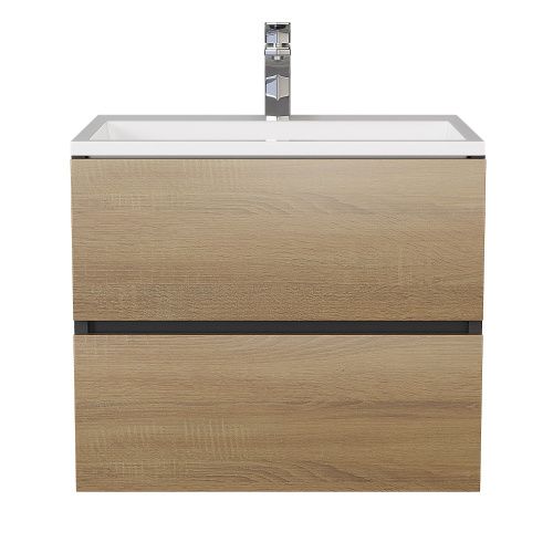 Тумба с раковиной Uperwood Barsa 2930205645 60х50 цвет коричневый/черный