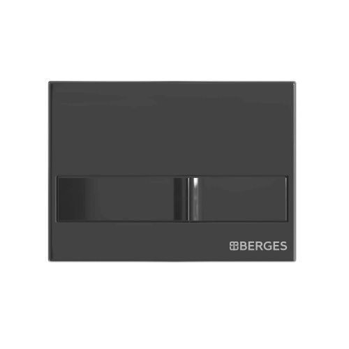 Клавиша смыва механическая Berges NOVUM 040016 цвет черный глянцевый