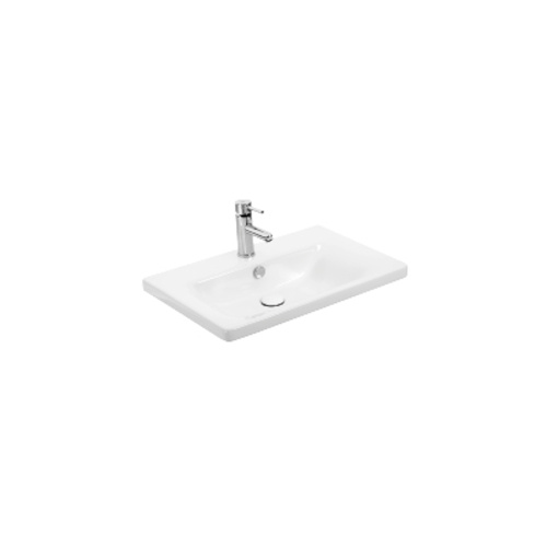 Раковина керамическая Dreja Soft 13055-KL 55х46 подвесная цвет белый 1 отверстие под смеситель