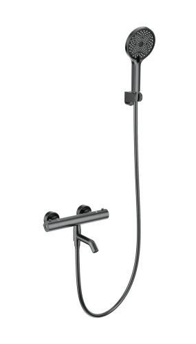 Смеситель для ванны Wonzon & Woghand Inn WW-B2065-A1-BGG настенный графит с термостатом