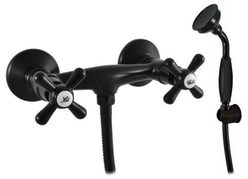 Смеситель для душа MORAVA RETRO MK180.5/1CMAT настенный черный матовый