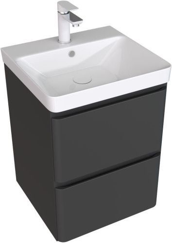 Тумба под раковину Aquanet Эмбер 00330464 47х45х60 напольная/подвесная цвет черный