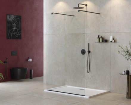 Душевая перегородка Cezares LIBERTA LIBERTA-L-2-130-120-C-NERO 130х195 стекло прозрачное профиль черный