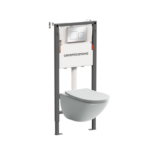 Инсталляция с кнопкой + унитаз Ceramica Nova Balance/Mono CN1905_121002CH