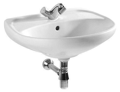 Раковина из санфаянса Jika LYRA 8.1427.2.000.104.9 60х49 подвесная цвет жемчуг 1 отверстие под смеситель