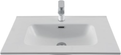 Раковина керамическая Aquanet Flat 00330430 71х47 полувстраиваемая цвет белый 1 отверстие под смеситель