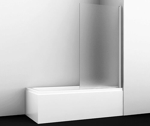 Душевая шторка на ванну Wasserkraft Berkel 48P 48P01-80RM 80х140 стекло матовое профиль хром глянцевый ориентация правая