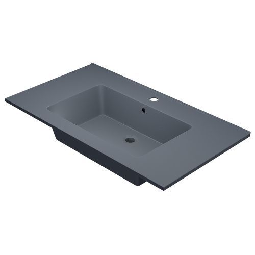 Раковина из искусственного камня Uperwood Parma Quartz 291003010 86х48 полувстраиваемая цвет серый