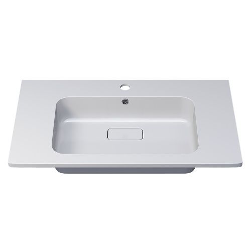 Раковина из литьевого мрамора Uperwood Lagoon 35480000003 80х48 полувстраиваемая цвет белый