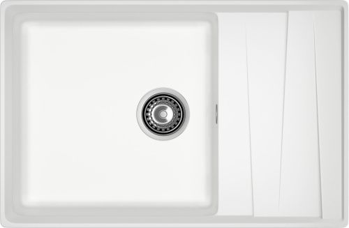 Кухонная мойка Granfest Level LV-760L иней 76х50 цвет белый поверхность матовая