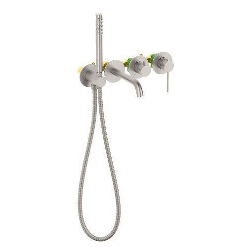 Смеситель для ванны и душа Timo Saona 2314/13YSM встраиваемый в стену никель