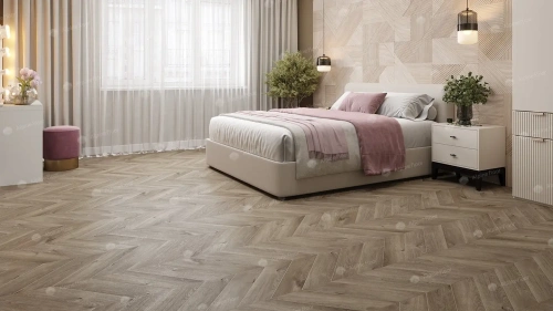SPC ламинат Alpine Floor Chervon Alpine ECO 18-3 MC Дуб Натуральный Отбеленный Chevron толщина 0.5 см 43 класс 600х127