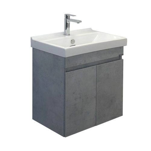 Тумба с раковиной Comforty Осло 00-00000835CF 60х40х63 подвесная цвет бетон светлый