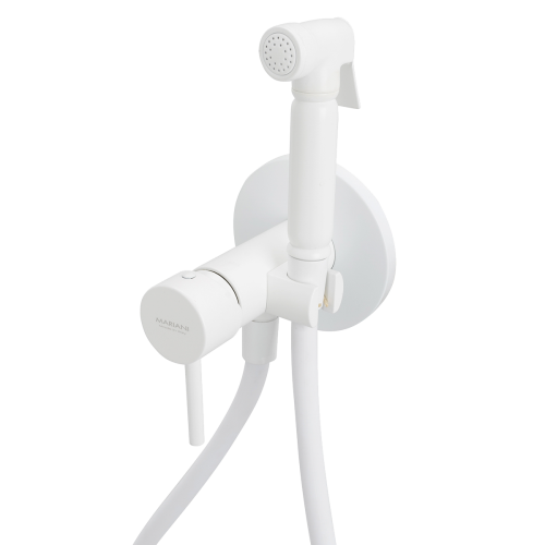 Гигиенический душ со смесителем Mariani B37185NXW белый матовый