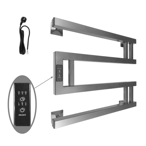 Полотенцесушитель Altasan МонакоПроф МонакоПроф4050Г подвесной 50х43 электрический графит