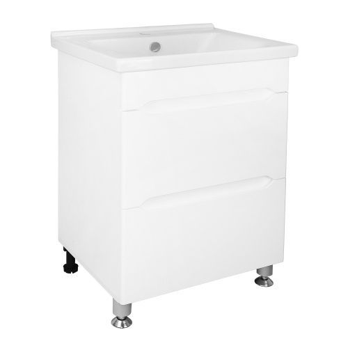 Тумба с раковиной Loranto Арфа CS00067610 61х46х85 цвет белый глянцевый
