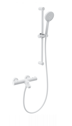 Смеситель для ванны Wonzon & Woghand WW-C2002-A-MW настенный белый с термостатом