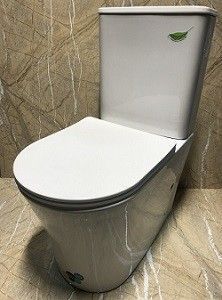 Унитаз напольный с бачком CeramaLux 1219A белый глянцевый с сиденьем микролифт безободковый каскадный смыв - фото 2