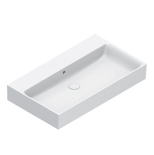 Раковина керамическая Catalano Premium 80 см 220800001 подвесная цвет белый без отверстий под смеситель