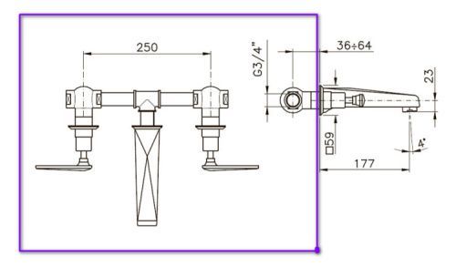 Встраиваемая часть смесителя Nicolazzi C1077DX
