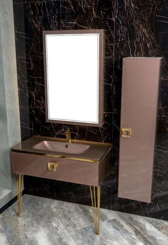 Раковина стеклянная Armadi Art Lucido 852-100-PU 110х60 встраиваемая цвет розовый 1 отверстие под смеситель
