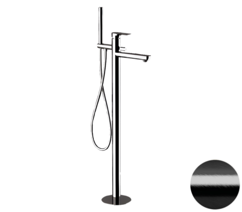 Смеситель для ванны Remer Infinity I08CFP напольный черный брашированный хром