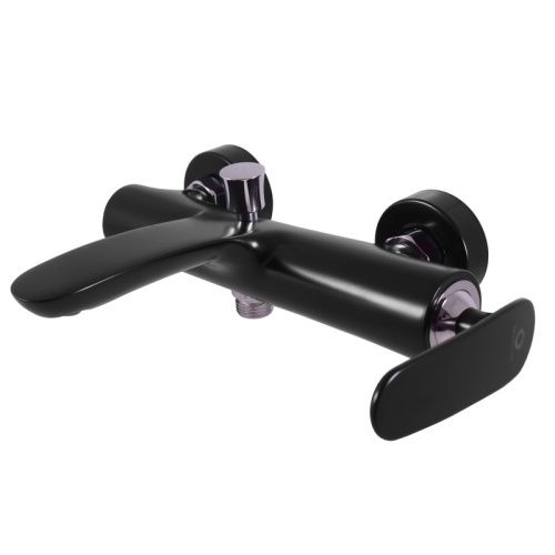 Смеситель для ванны и душа TIGRIS TG154.5CMATC настенный черный матовый