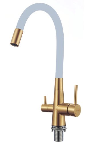 Смеситель для кухни Fmark FS1062-C04 на мойку золото матовое
