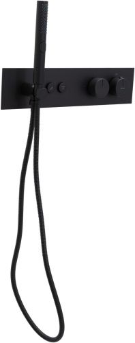 Смеситель для ванны с душем Allen Brau Liberty 5.33010-31 встраиваемый в стену черный с термостатом