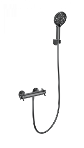 Смеситель для душа Wonzon & Woghand WW-B2048-A-BGG настенный графит с термостатом