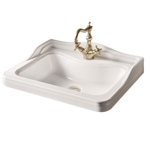 Раковина из санфаянса Migliore IMPERO 30827 59х49 подвесная цвет белый 1 отверстие под смеситель