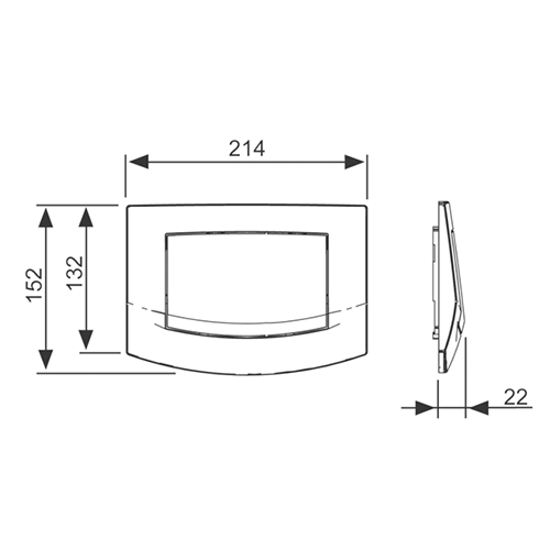 Панель смыва механическая Tece TECEambia 9240126 цвет хром - фото 2
