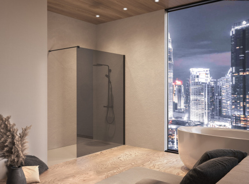 Душевая перегородка Kolpa-San CALYPSO 517850 120х200 стекло тонированное профиль черный