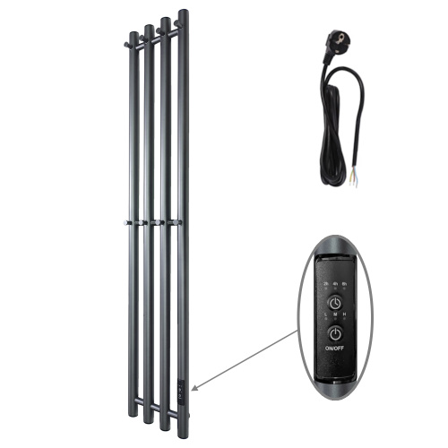 Полотенцесушитель Маргроид Inaro Inaro-12018-1049-7024R 21х120 электрический графитовый серый